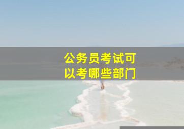 公务员考试可以考哪些部门