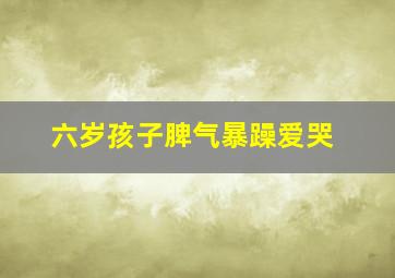 六岁孩子脾气暴躁爱哭