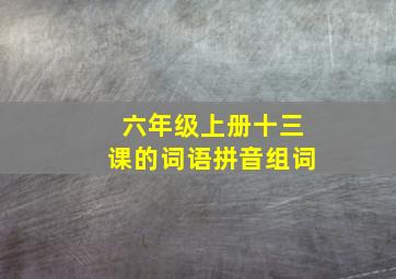 六年级上册十三课的词语拼音组词