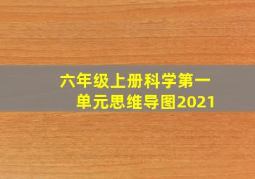 六年级上册科学第一单元思维导图2021