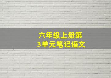 六年级上册第3单元笔记语文