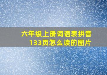 六年级上册词语表拼音133页怎么读的图片