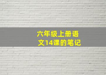 六年级上册语文14课的笔记