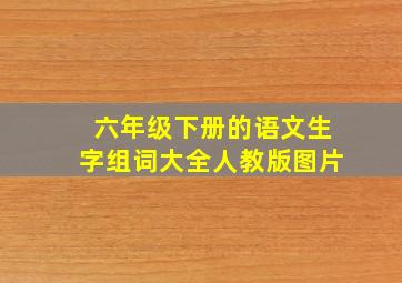 六年级下册的语文生字组词大全人教版图片