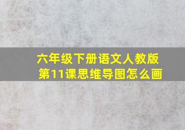 六年级下册语文人教版第11课思维导图怎么画