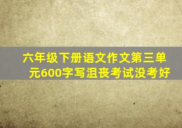 六年级下册语文作文第三单元600字写沮丧考试没考好