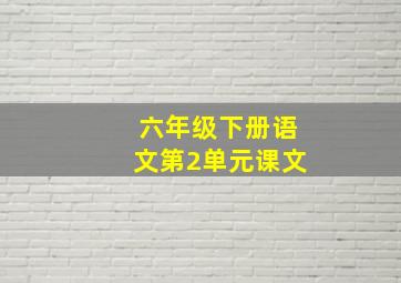 六年级下册语文第2单元课文