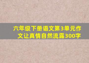 六年级下册语文第3单元作文让真情自然流露300字