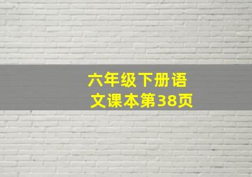 六年级下册语文课本第38页