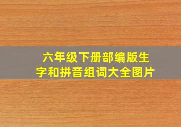 六年级下册部编版生字和拼音组词大全图片