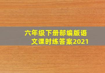 六年级下册部编版语文课时练答案2021