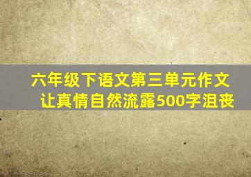 六年级下语文第三单元作文让真情自然流露500字沮丧