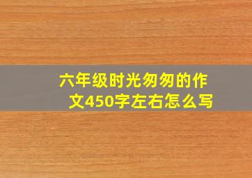 六年级时光匆匆的作文450字左右怎么写