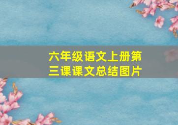 六年级语文上册第三课课文总结图片