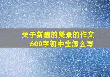 关于新疆的美景的作文600字初中生怎么写