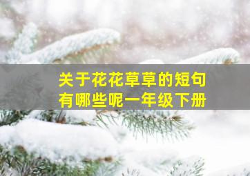 关于花花草草的短句有哪些呢一年级下册