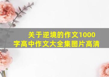 关于逆境的作文1000字高中作文大全集图片高清