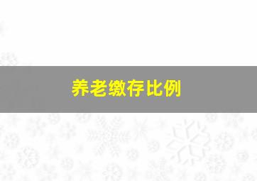 养老缴存比例