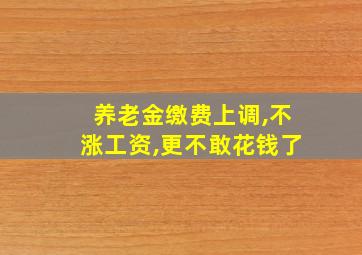 养老金缴费上调,不涨工资,更不敢花钱了