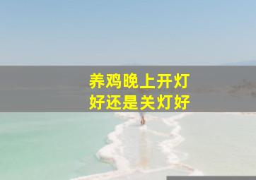 养鸡晚上开灯好还是关灯好