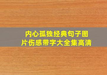 内心孤独经典句子图片伤感带字大全集高清