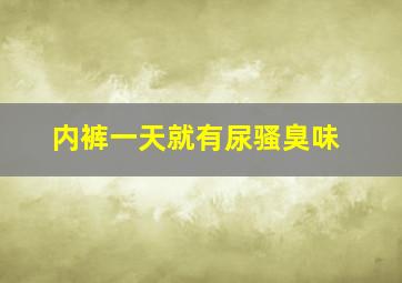 内裤一天就有尿骚臭味