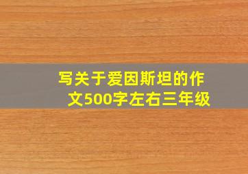 写关于爱因斯坦的作文500字左右三年级