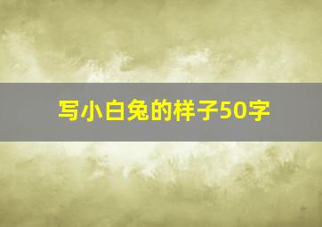 写小白兔的样子50字