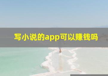 写小说的app可以赚钱吗