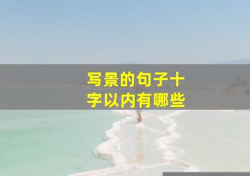 写景的句子十字以内有哪些