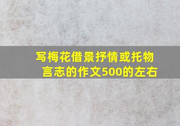 写梅花借景抒情或托物言志的作文500的左右