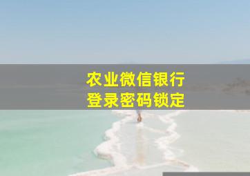 农业微信银行登录密码锁定