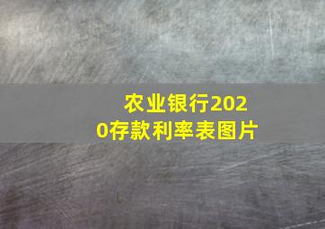 农业银行2020存款利率表图片