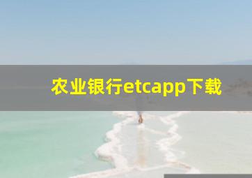 农业银行etcapp下载