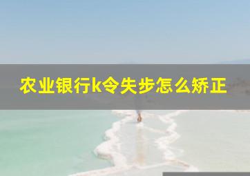 农业银行k令失步怎么矫正