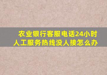 农业银行客服电话24小时人工服务热线没人接怎么办