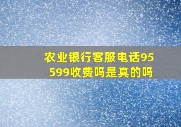 农业银行客服电话95599收费吗是真的吗