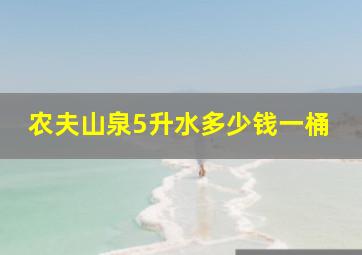 农夫山泉5升水多少钱一桶