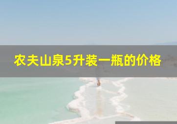 农夫山泉5升装一瓶的价格