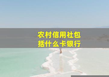 农村信用社包括什么卡银行