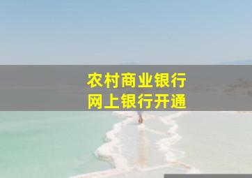 农村商业银行网上银行开通