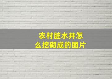 农村脏水井怎么挖砌成的图片