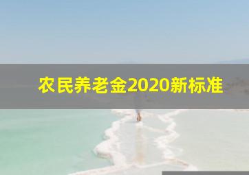 农民养老金2020新标准