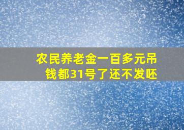 农民养老金一百多元吊钱都31号了还不发呸