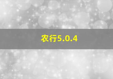 农行5.0.4