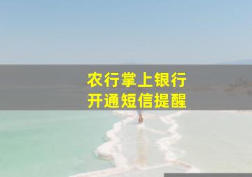 农行掌上银行开通短信提醒