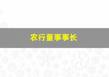 农行董事事长