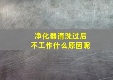 净化器清洗过后不工作什么原因呢