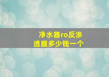 净水器ro反渗透膜多少钱一个