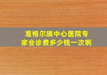 准格尔旗中心医院专家会诊费多少钱一次啊